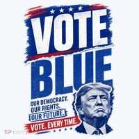 Vote Blue Our Democracy Rights Future Anti Trump Visor thumb 3