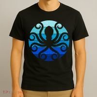 Vintage Blue Octopus Emblem T-Shirt thumb 3