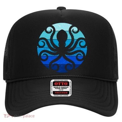 Vintage Blue Octopus Emblem Hat