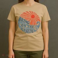 Vintage Bring On The Sunshine Cute Retro 70S Beach Vacation T-Shirt thumb 4