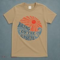 Vintage Bring On The Sunshine Cute Retro 70S Beach Vacation T-Shirt thumb 5