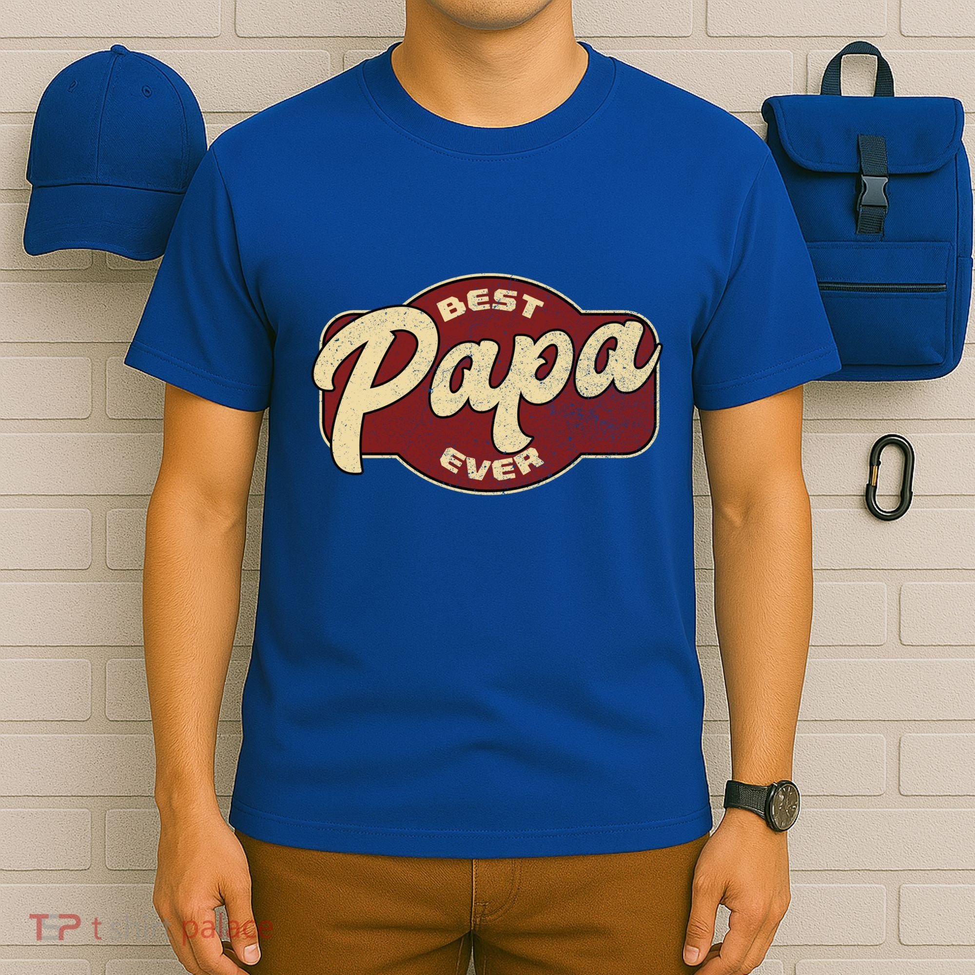 Vintage Best Papa Ever Dad Papa Cute Gift T-Shirt