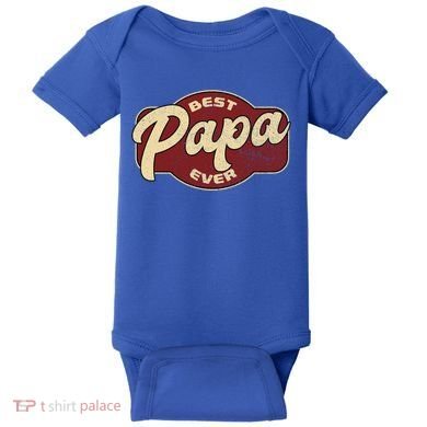 Vintage Best Papa Ever Dad Papa Cute Gift Baby Bodysuit