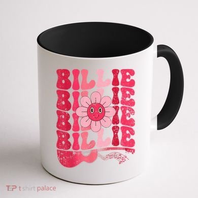 Vintage Billie Personalized Name I Love Billie Groovy Coffee Mug back