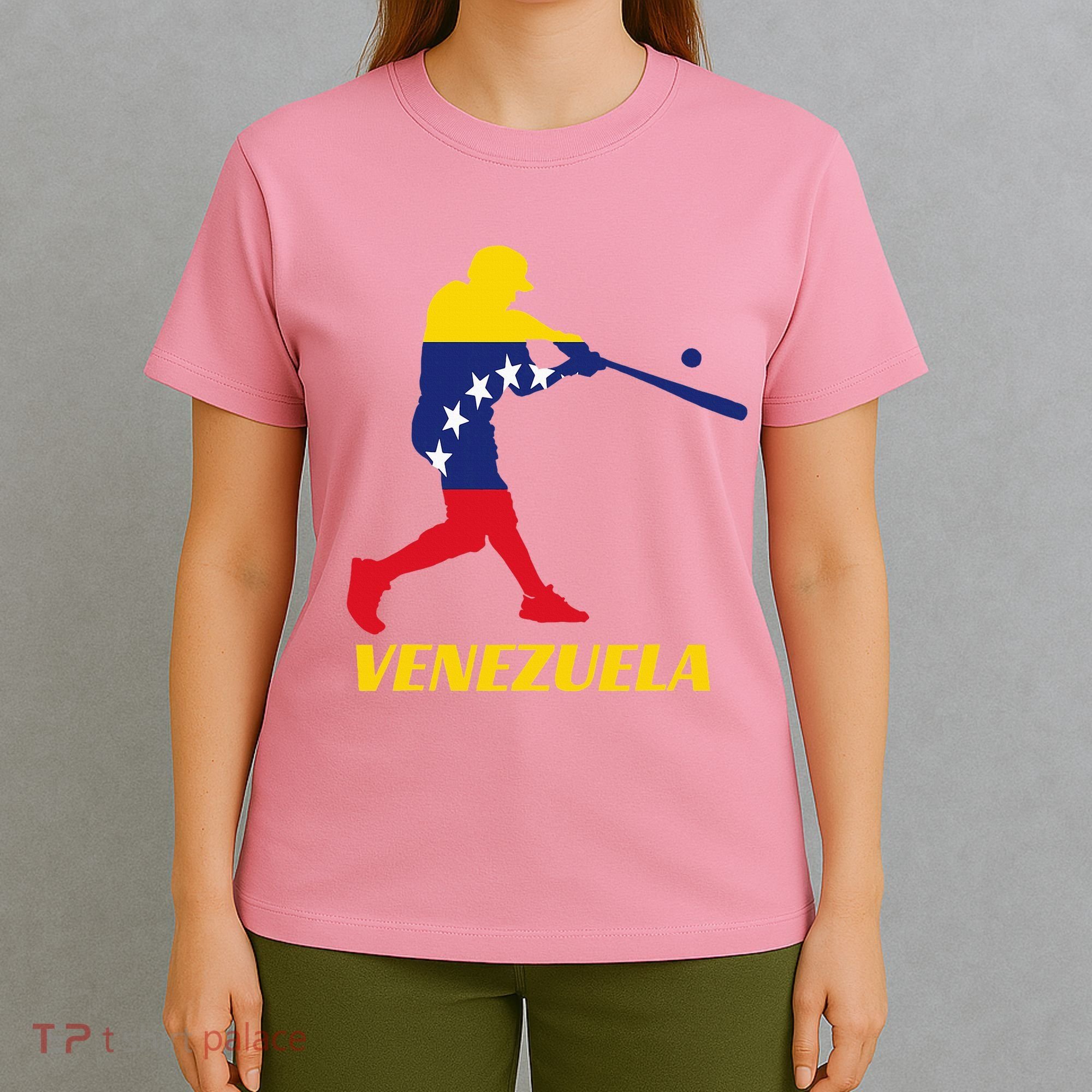 Venezuelan Baseball Player Batter National Team Flag Gift T-Shirt