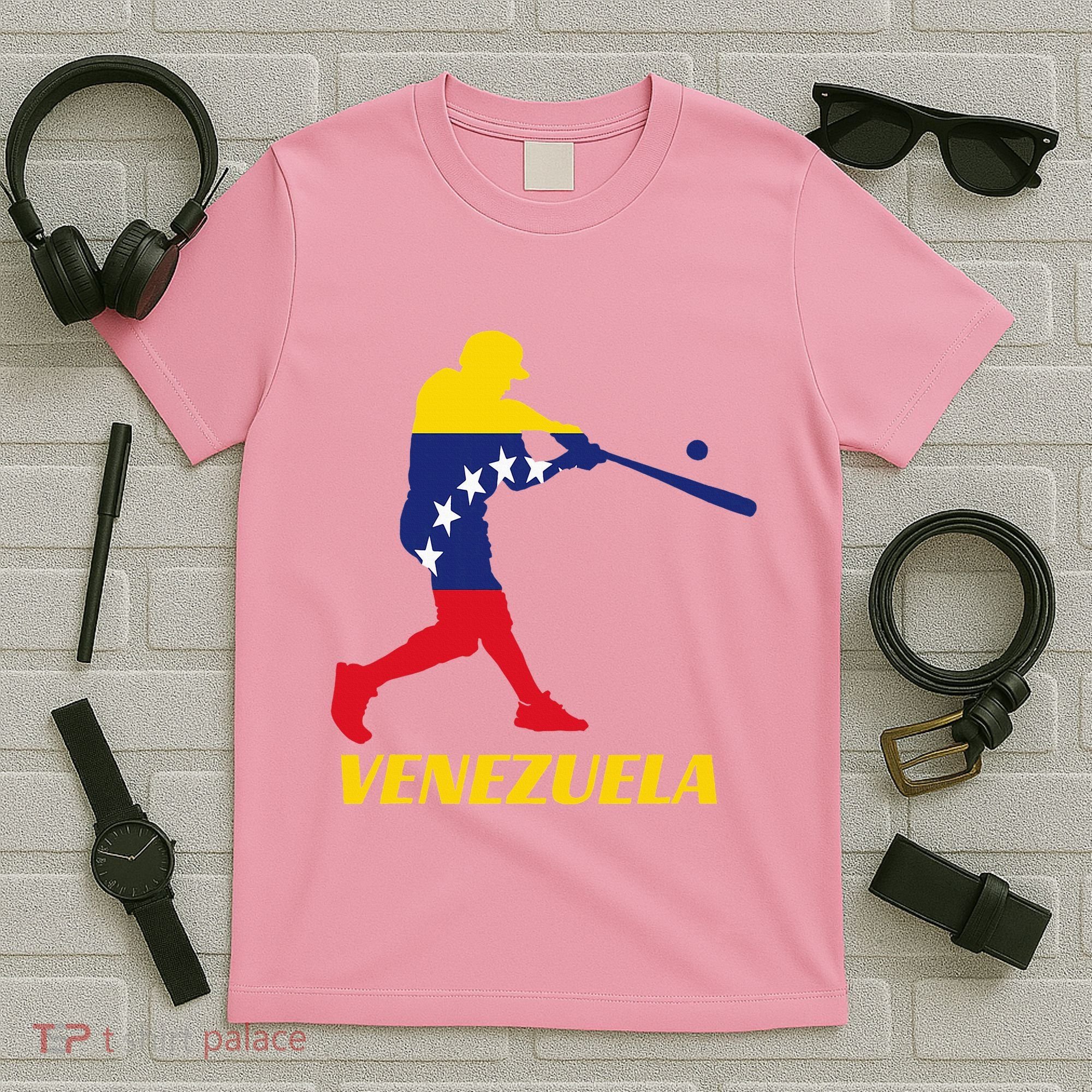 Venezuelan Baseball Player Batter National Team Flag Gift T-Shirt
