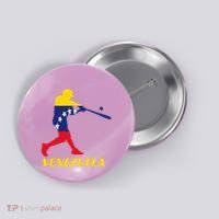 Venezuelan Baseball Player Batter National Team Flag Gift Button thumb 0