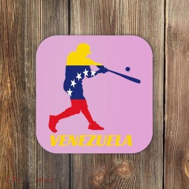 Venezuelan Baseball Player Batter National Team Flag Gift Coaster