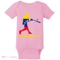 Venezuelan Baseball Player Batter National Team Flag Gift Baby Bodysuit thumb 0