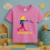 Venezuelan Baseball Player Batter National Team Flag Gift Toddler T-Shirt thumb 3