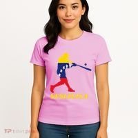Venezuelan Baseball Player Batter National Team Flag Gift Women's T-Shirt thumb 4