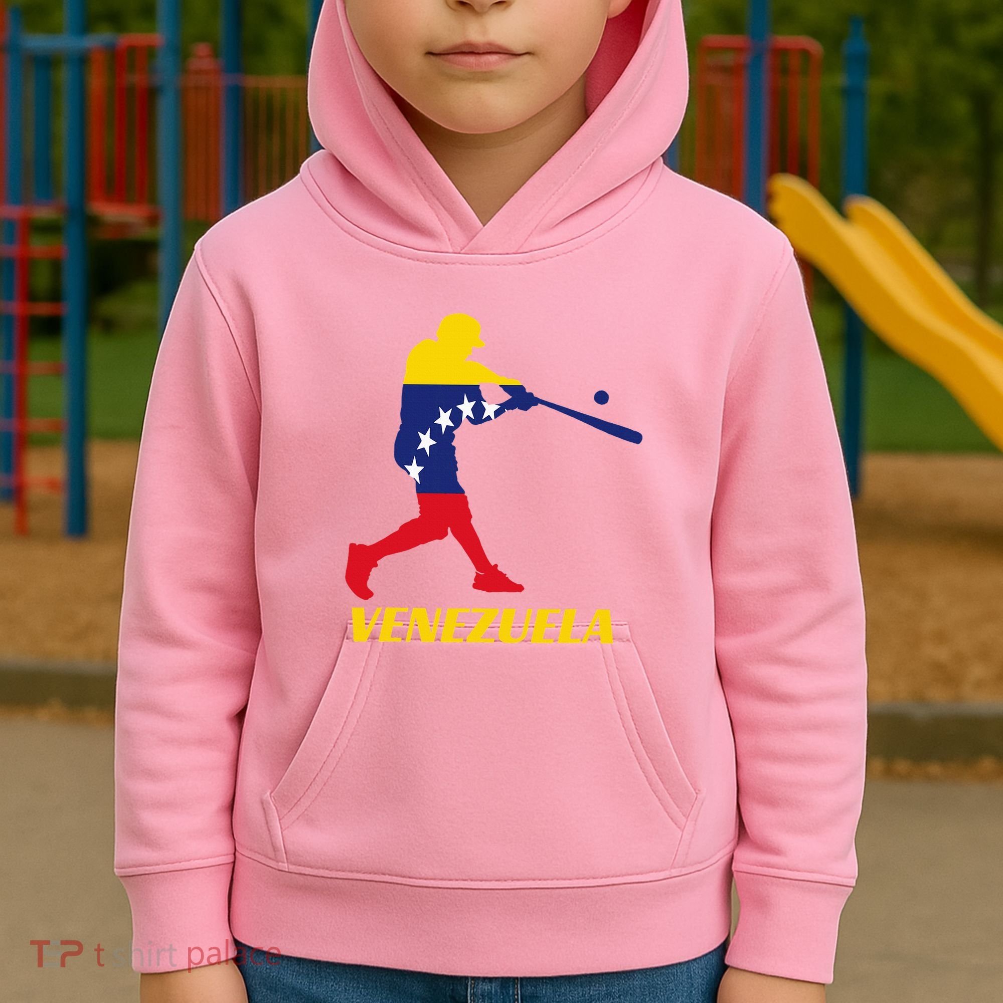 Venezuelan Baseball Player Batter National Team Flag Gift Kids Hoodie