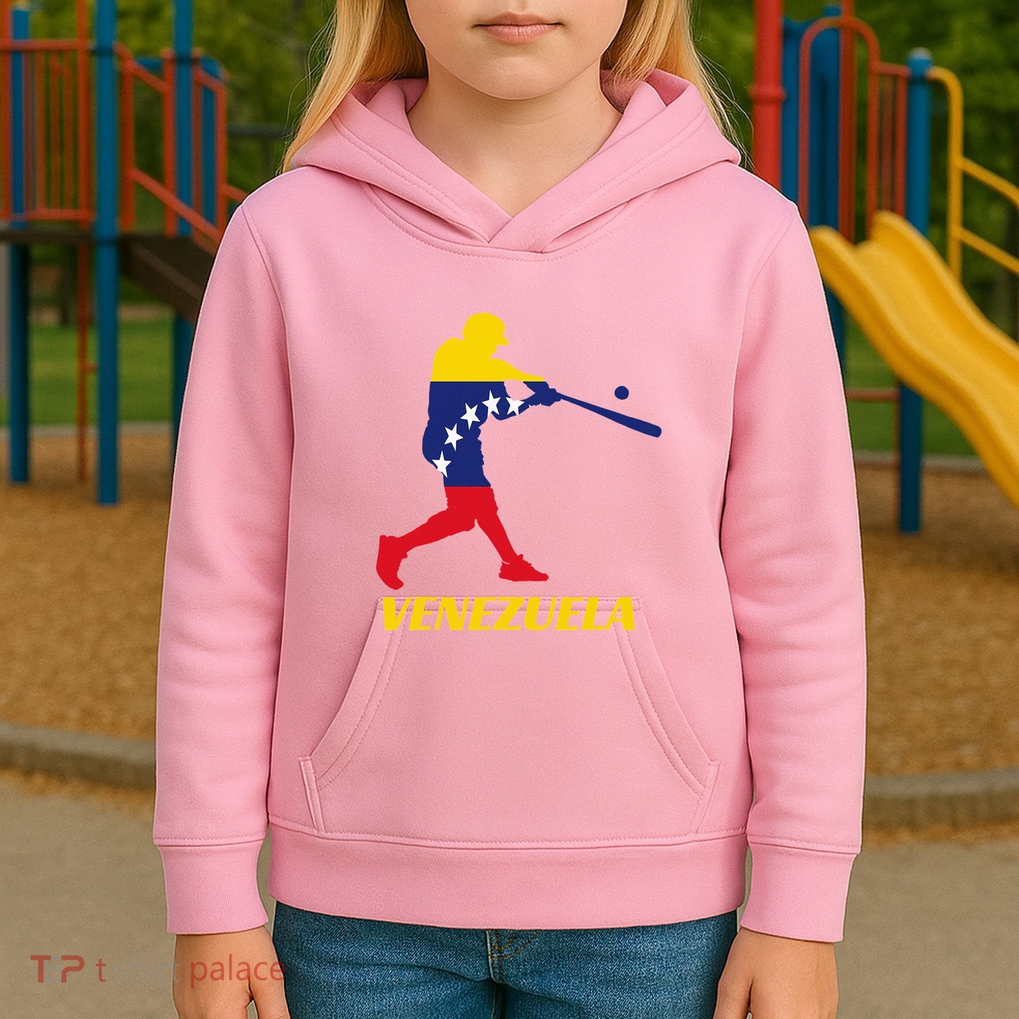 Venezuelan Baseball Player Batter National Team Flag Gift Kids Hoodie