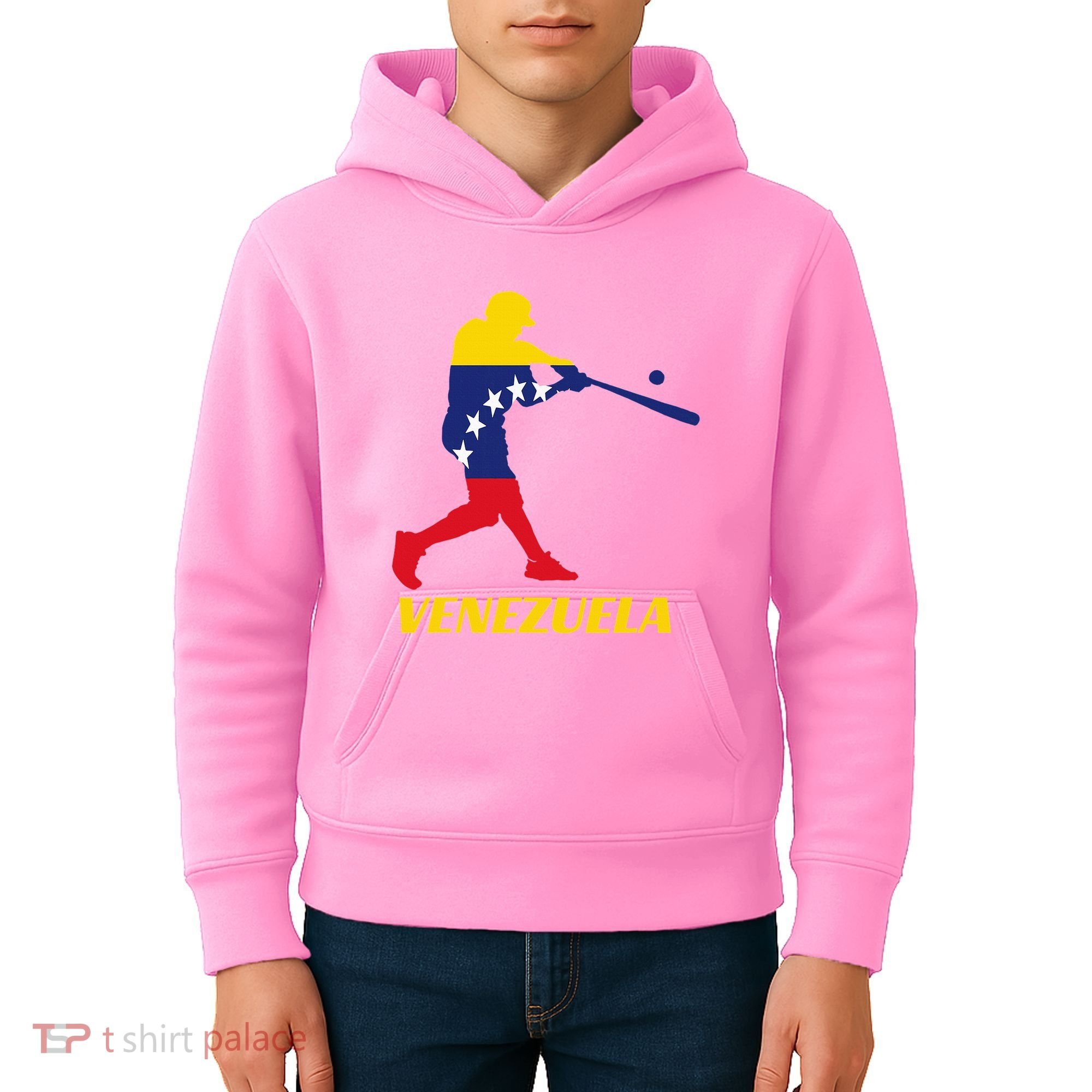 Venezuelan Baseball Player Batter National Team Flag Gift Kids Hoodie