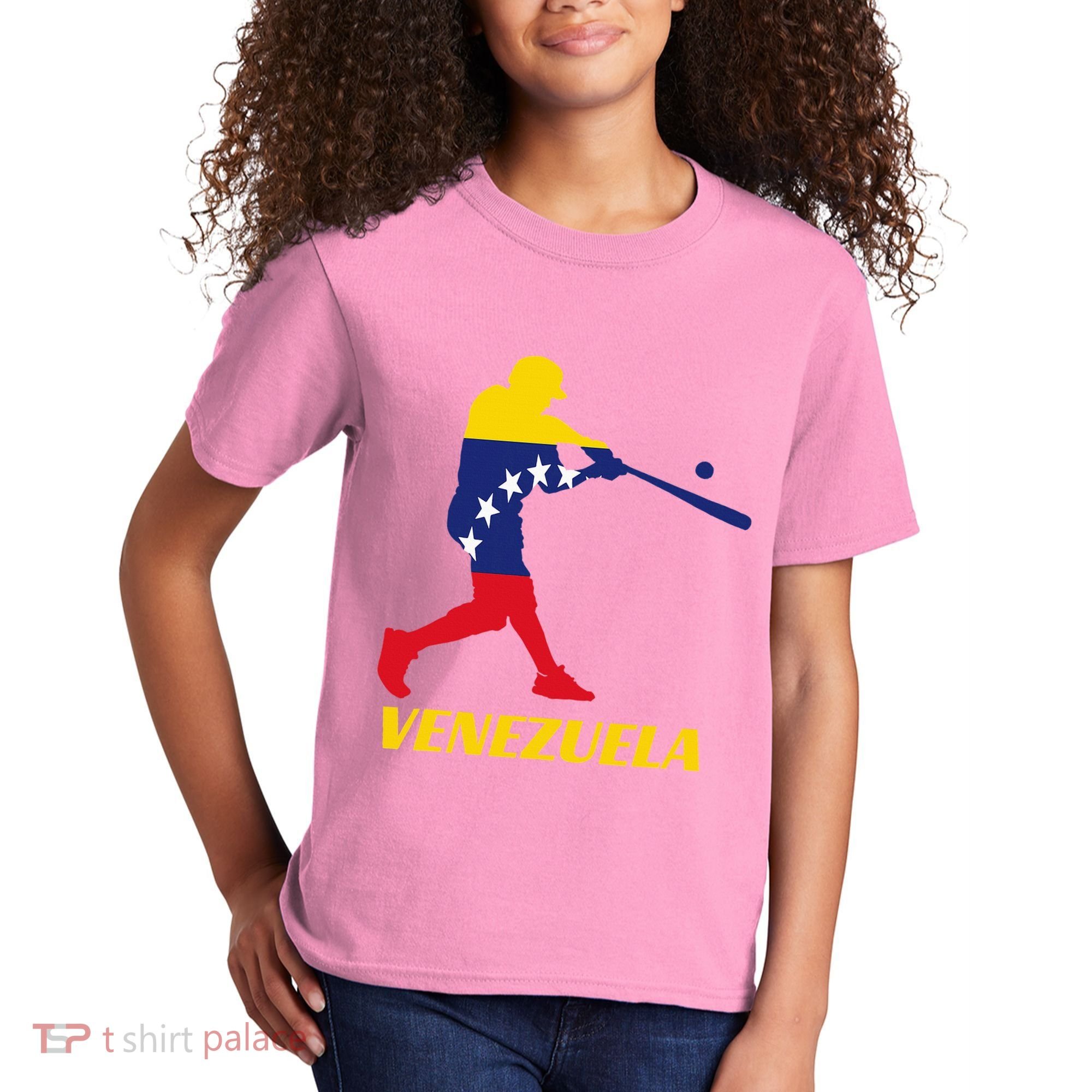 Venezuelan Baseball Player Batter National Team Flag Gift Kids T-Shirt