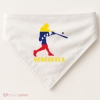 Venezuelan Baseball Player Batter National Team Flag Gift USA-Made Doggie Bandana thumb 0