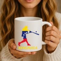 Venezuelan Baseball Player Batter National Team Flag Gift Coffee Mug thumb 3