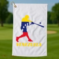 Venezuelan Baseball Player Batter National Team Flag Gift Golf Towel thumb 1