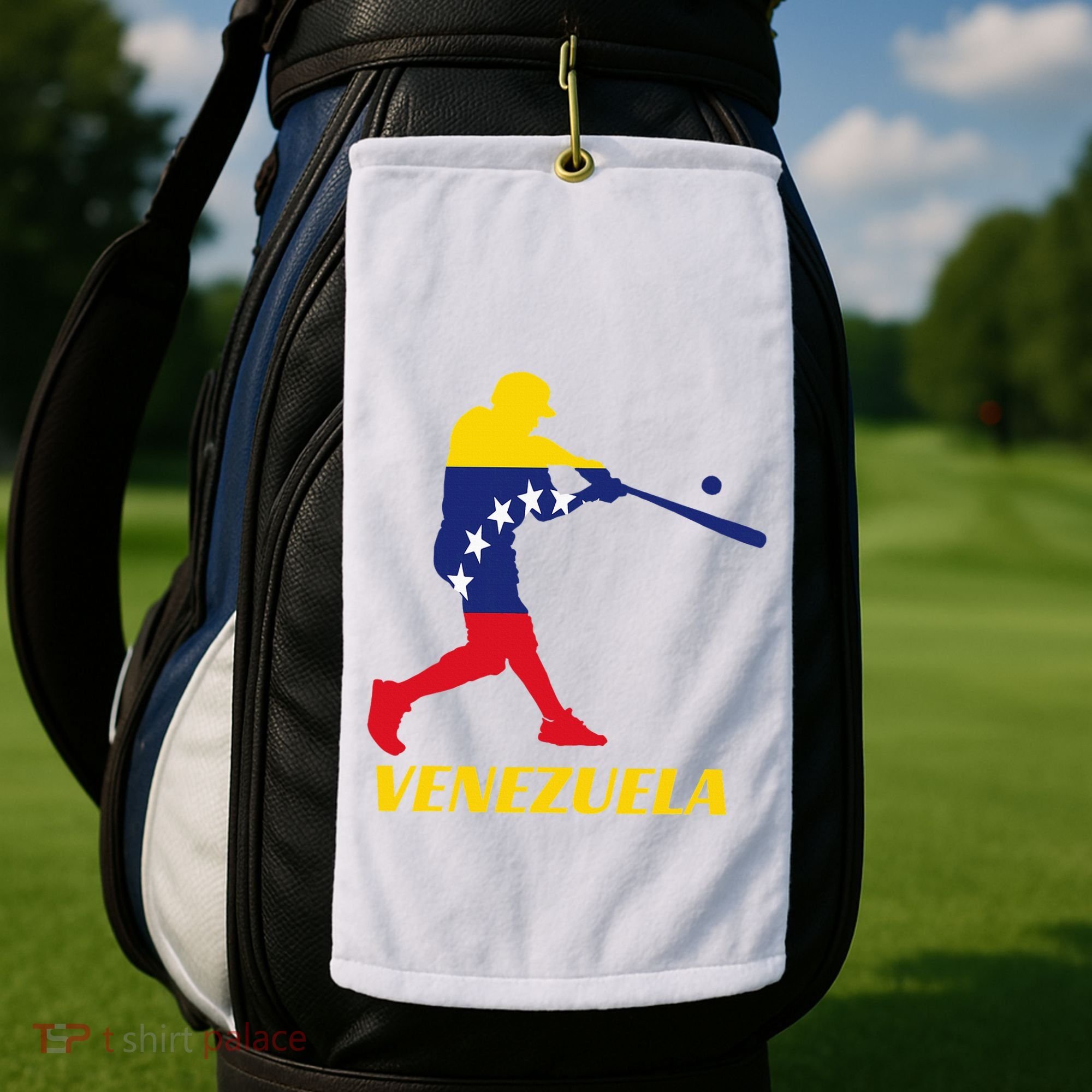 Venezuelan Baseball Player Batter National Team Flag Gift Golf Towel