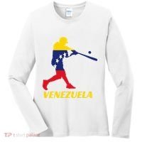 Venezuelan Baseball Player Batter National Team Flag Gift Women's Long Sleeve Shirt thumb 0