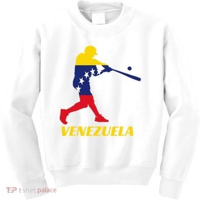 Venezuelan Baseball Player Batter National Team Flag Gift Kids Sweatshirt