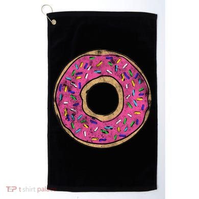 Vintage Big Pink Donut Meaningful Gift Golf Towel