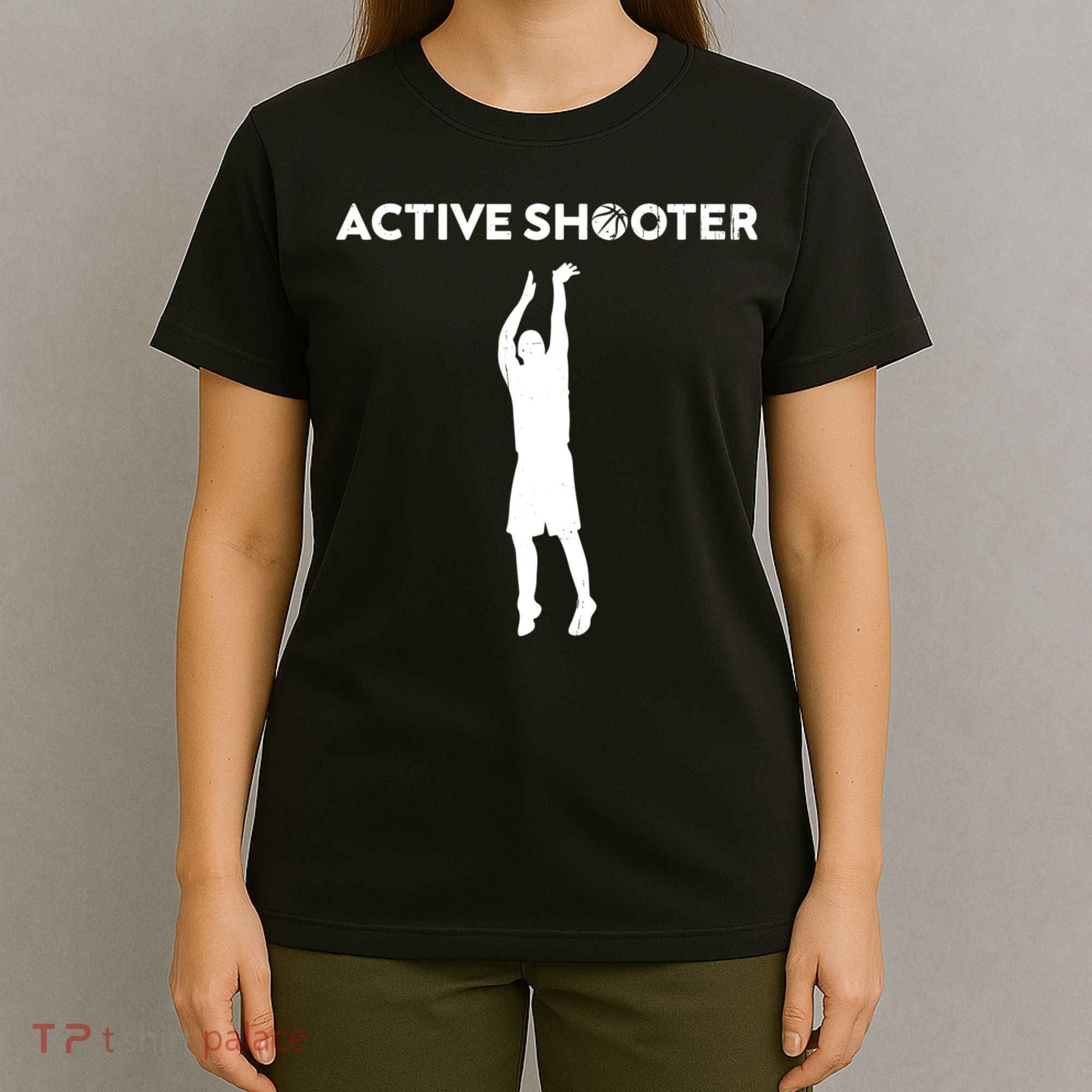 Vintage Basketball Player Active Shooter Basketball Lovers T-Shirt