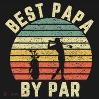 Vintage Best Papa By Par Funny Father's Day Golfing T-Shirt thumb 7