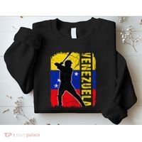 Venezuelan Baseball Player Venezuela Flag Baseball Fans Sweatshirt thumb 2