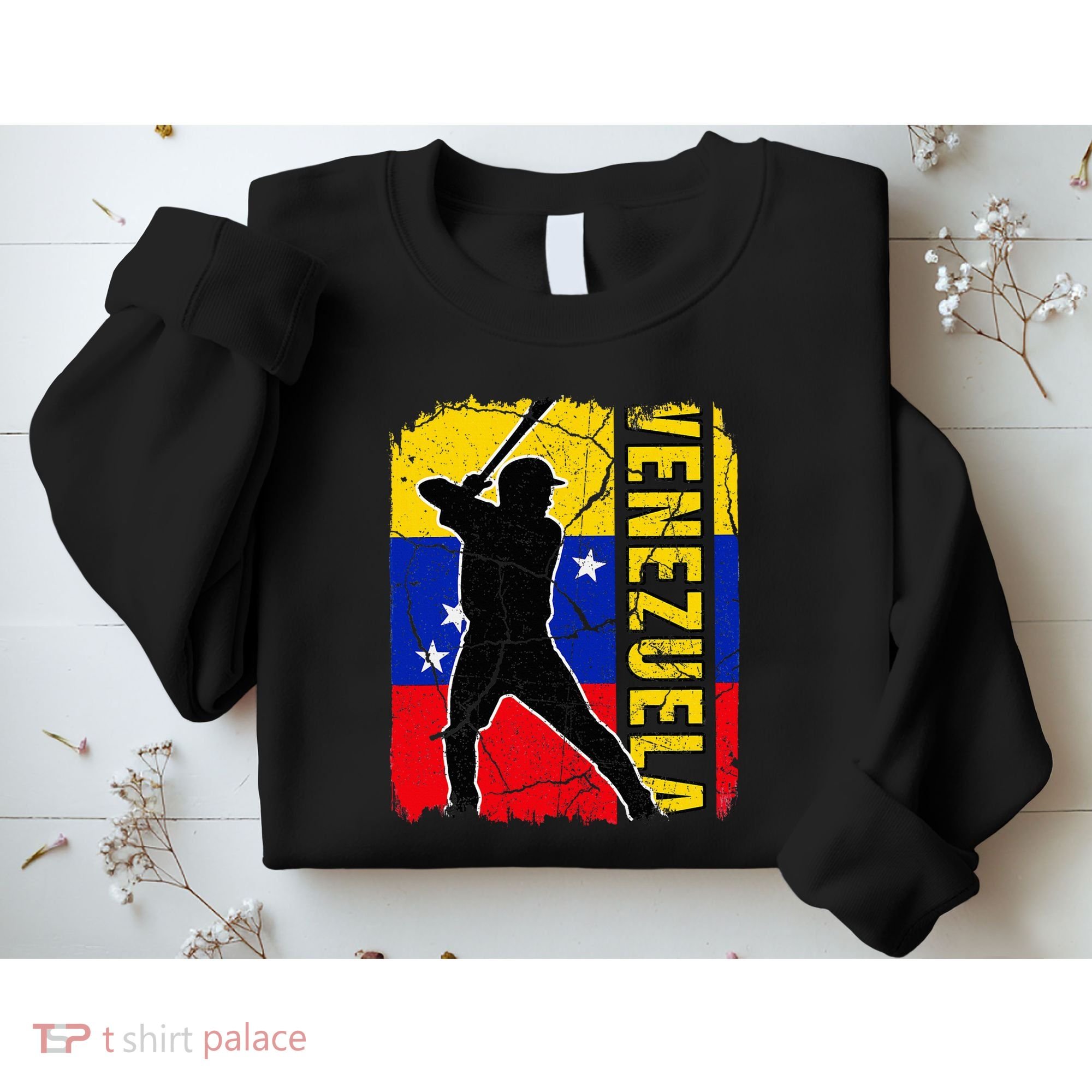 Venezuelan Baseball Player Venezuela Flag Baseball Fans Sweatshirt