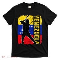 Venezuelan Baseball Player Venezuela Flag Baseball Fans T-Shirt thumb 0