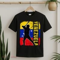 Venezuelan Baseball Player Venezuela Flag Baseball Fans T-Shirt thumb 2