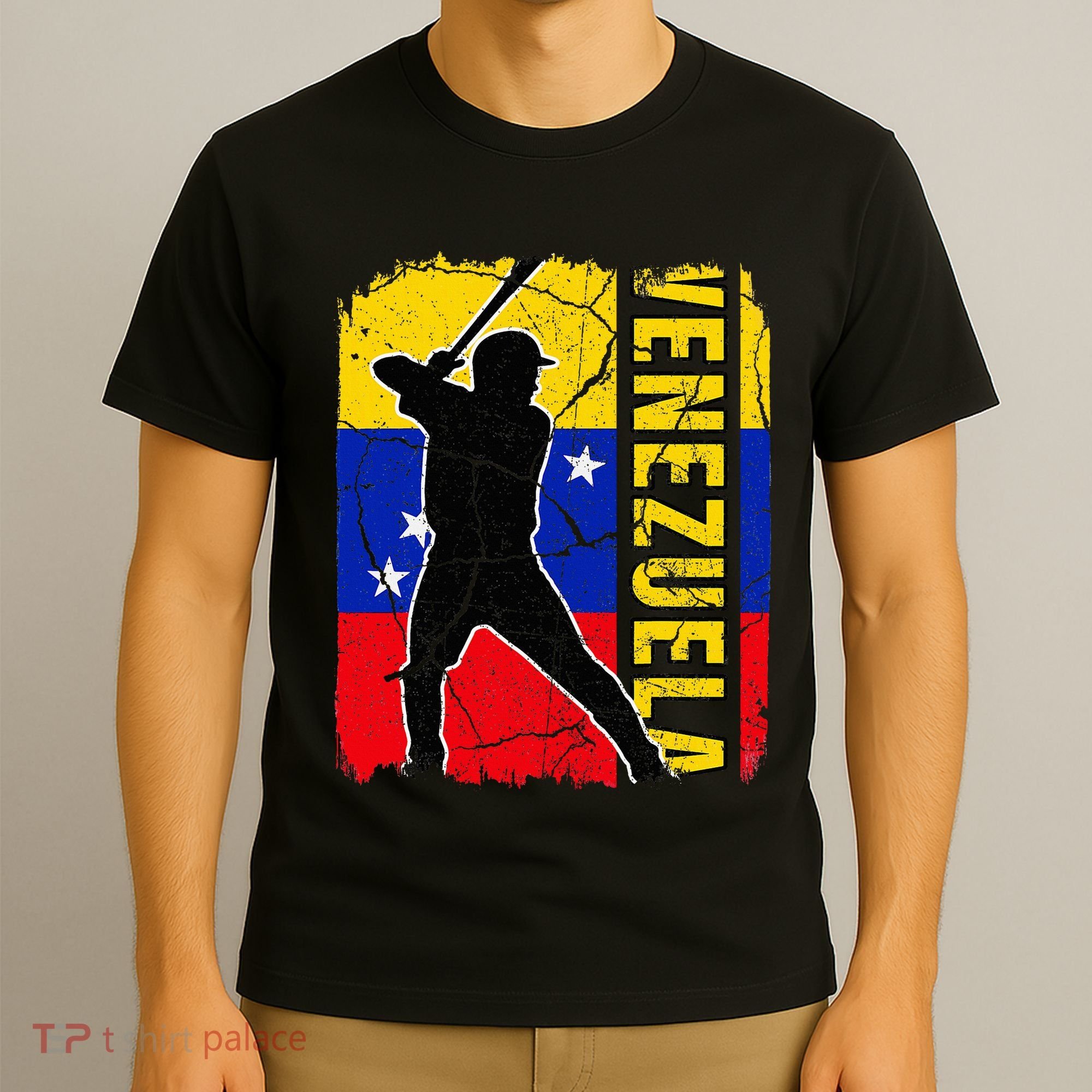 Venezuelan Baseball Player Venezuela Flag Baseball Fans T-Shirt