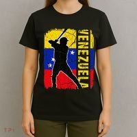 Venezuelan Baseball Player Venezuela Flag Baseball Fans T-Shirt thumb 4