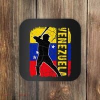 Venezuelan Baseball Player Venezuela Flag Baseball Fans Coaster thumb 0