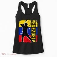 Venezuelan Baseball Player Venezuela Flag Baseball Fans Women's Tank Top thumb 0