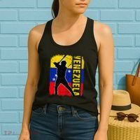 Venezuelan Baseball Player Venezuela Flag Baseball Fans Women's Tank Top thumb 2
