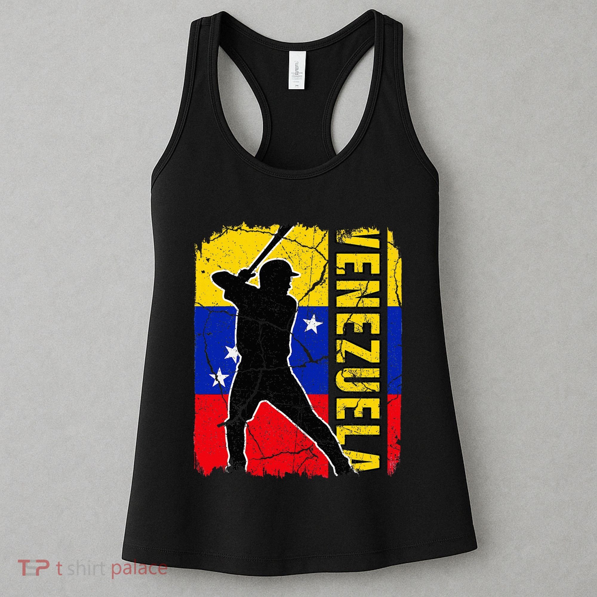 Venezuelan Baseball Player Venezuela Flag Baseball Fans Women's Tank Top