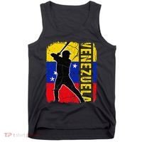 Venezuelan Baseball Player Venezuela Flag Baseball Fans Tank Top thumb 0