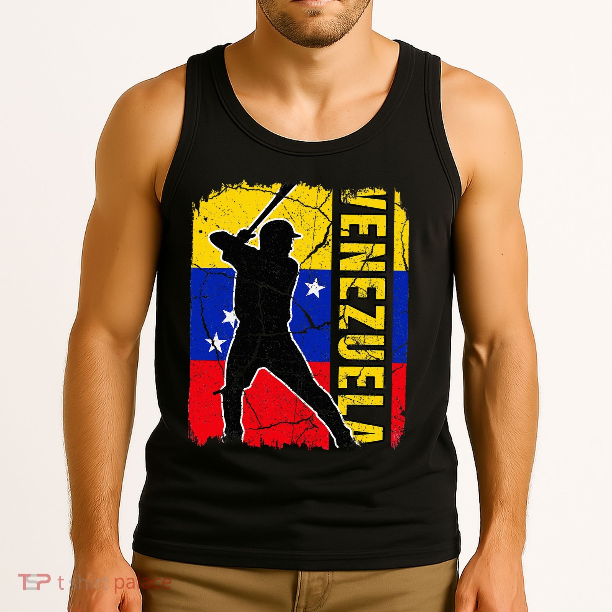 Venezuelan Baseball Player Venezuela Flag Baseball Fans Tank Top