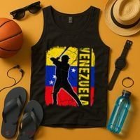 Venezuelan Baseball Player Venezuela Flag Baseball Fans Tank Top thumb 4