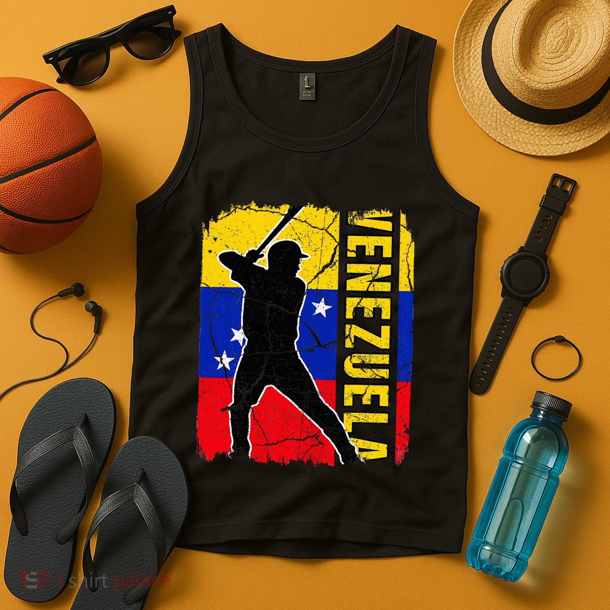 Venezuelan Baseball Player Venezuela Flag Baseball Fans Tank Top