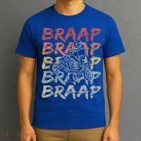 Vintage Braap Quad Biker Gift I Atv Four Wheeler Quad Bike Gift T-Shirt thumb 3