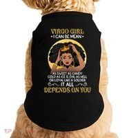 Virgo Black Queen August September Birthday Funny Gift Doggie Tank thumb 0