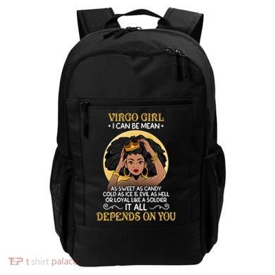 Virgo Black Queen August September Birthday Funny Gift Backpack