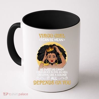 Virgo Black Queen August September Birthday Funny Gift Coffee Mug