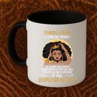 Virgo Black Queen August September Birthday Funny Gift Coffee Mug thumb 2