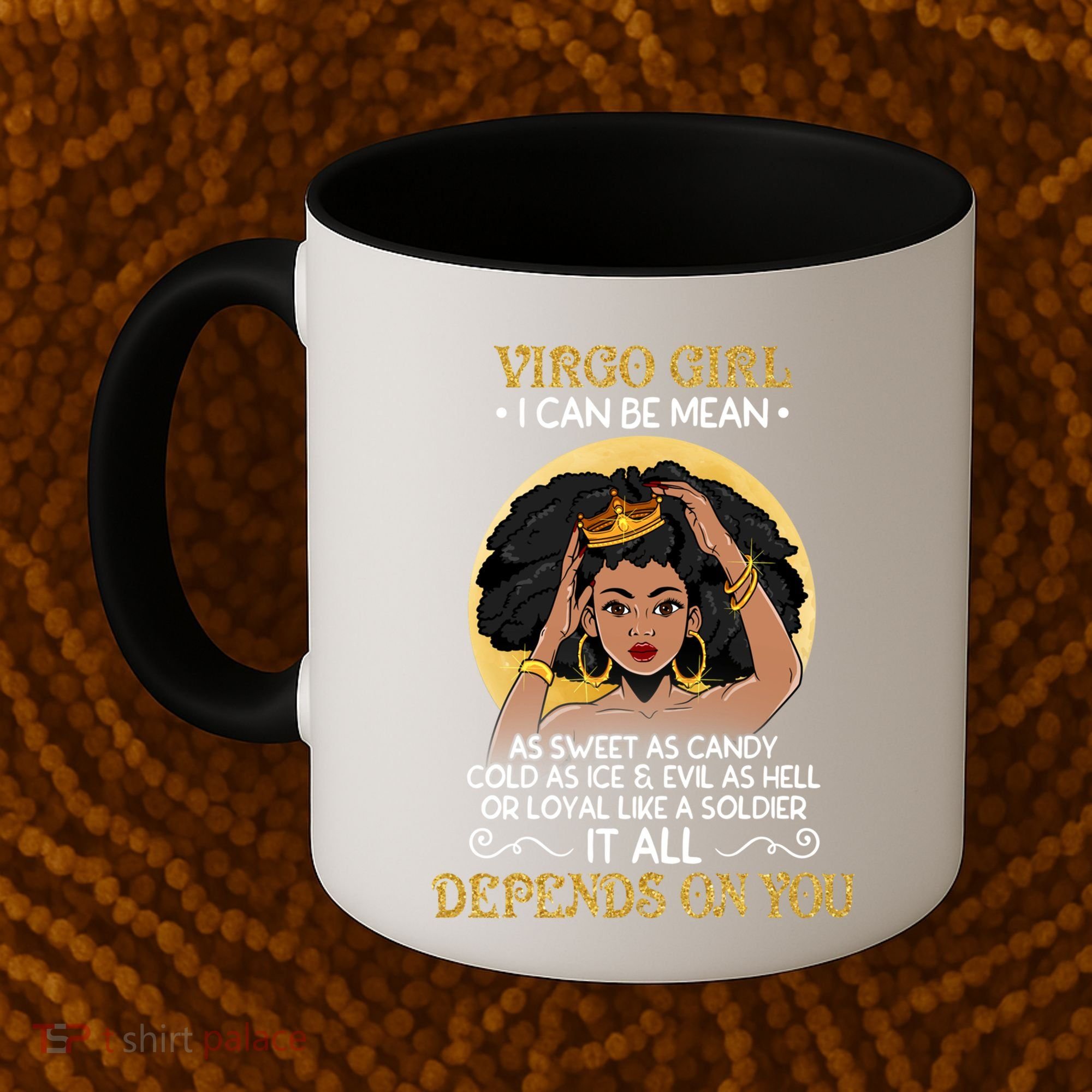 Virgo Black Queen August September Birthday Funny Gift Coffee Mug