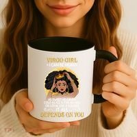 Virgo Black Queen August September Birthday Funny Gift Coffee Mug thumb 3