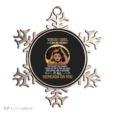 Virgo Black Queen August September Birthday Funny Gift Ornament